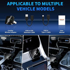2 in 1 Wireless CarPlay and Android Auto Adapter for iPhone, Plug&Play Mini USB/USB C Car Play Adapter Fast and Stable Connection,No Delay Convert Wired to Wireless CarPlay for iPhone 8+/Android 11.0+