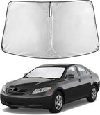 Windshield Sunshade Compatible for Toyota Camry 2007-2009 2010 2011, LE, SE, SE Nightshade, XLE, XSE, TRD, Sun Visor for Front Windshield Sun Shade Cover, UV Heat Protector, Car Accessories