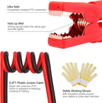 Roadside Emergency Car Kit with Jumper Cables, Auto Vehicle Safety Road Side Assistance Kit Essentials, Winter Car Kit for Women and Men, with Mini Car Tool Set, Dial Tire Pressure Gauge
