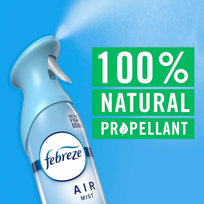 Air Mist, Air Freshener Spray, Odor Fighting Room Spray, Deodorizer for Home Bathroom Kitchen Office Apartment Dorm Room Classroom, Heavy Duty Crisp Clean Scent, 8.1oz (Pack of 3)