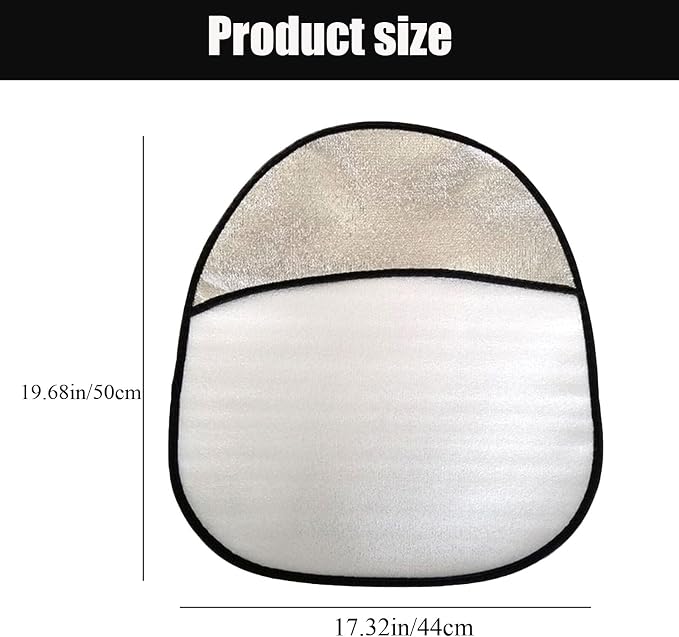 Universal Car Steering Wheel Sun Shade Cover, 2PCS Heat-Resist Aluminum Foil Steering Wheel Cover for Most of Car SUV Truck Van,17.32x19.68inch/44x50cm
