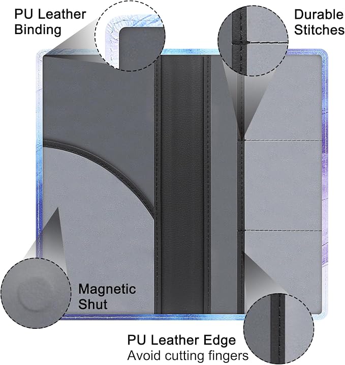 Premium Car Registration & Insurance Card Holder with Magnetic Shut, Vehicle Glove Box Car Organizer - For Documents, Cards, License (Marble)