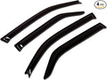 WV-221 Outside Mount Window Visor Deflector Rain Guard Dark Smoke 4-pc Set, Compatible with 2001-2005 Honda Civic Sedan