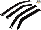 WV-116-2 Outside Mount Window Visor Deflector Rain Guard Dark Smoke 4-pc Set, Compatible with 2007-2010 Chrysler Aspen