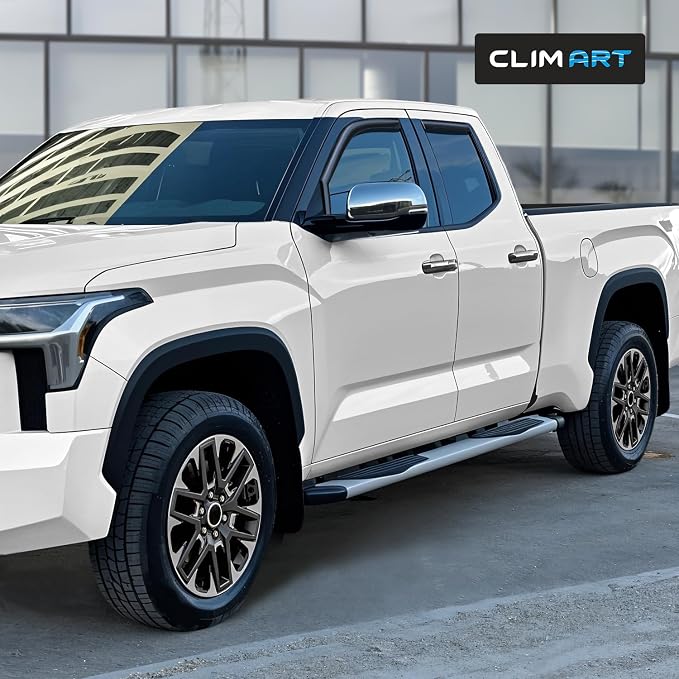 in-Channel Incredibly Durable Rain Guards for Toyota Tundra 2022-2026 Double Cab, Original Window Deflectors, Vent Window Visors, Vent Deflector, 4 pcs. - 622416