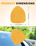 5 Pack Microfiber Pads for Windshield Cleaner Tool – Washable Windshield Cleaner Replacement Pads with Elastic Edge, Replacement Heads Cover for Car, RV & Home Window Cleaning (Orange)
