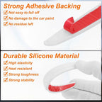 4pcs Car Door Edge Guards Protectors Silicone Side Doors Edge Protector Trim Strip Anti-Scratch Universal Vehicle Exterior Accessories for Car SUV Pickup Truck, White