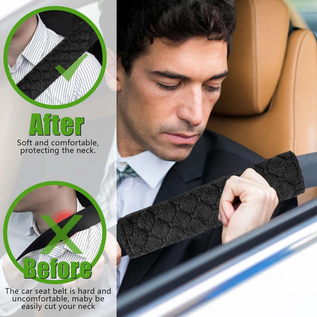 Seat Belt Shoulder Pads (5-Pack) — Soft Comfort Strap Covers