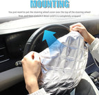 Car Steering Wheel Cover for Sun Shade,Foldable Car Wheel Cover for Heat Insulation & Sun Protection,Universal Steering Wheels Covers Cars Accessories Fit for 15.75" Wheels
