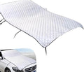 Car Hood Cover, Multi-Layer Thickening Waterproof Coat Front Windshield Hood, All Weather Waterproof Frostproof Half Car Covers, Universal for Most Cars