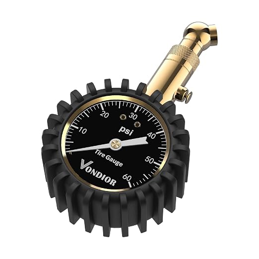 Tire Pressure Gauge - (0-60 PSI) Heavy Duty, Certified ANSI Accurate with Large 2 Inch Easy to Read Glow Dial, Low - High Air Pressure Gauge. Tire Gauge for Car and Trucks Tires by