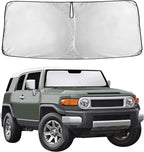 Windshield Sunshade Compatible for Toyota FJCruiser 2007-2012 2013 2014, Sun Visor for Front Windshield & Window Sun Shade Cover, UV Heat Blocker & Protector, Car Accessories