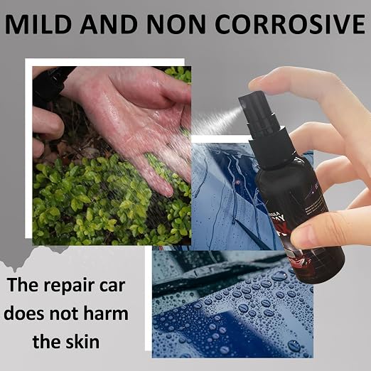 Glass Coating Spray for Car Windshield - Long-Lasting Hydrophobic Protection, Prevent Fogging, UV Shield - Improves Visibility in Rain & Snow - Easy to Apply