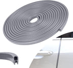 13.1Ft (4M) Car Door Edge Guards, Rubber U Shape Automotive Door Entry Guard Protector Strip, No Glue Required, Universal Vehicle Doors Edge Trim, Exterior Car Accessories (Gray, 13.1FT)