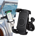 1 Pack Boat Phone Holder, Marine Cell Phone Holder No Sunshade, Black 360 Degree Adjustable Knob Crab Clamp, Smartphone Accessory for Boat Rail, Car, Cycling, Pontoon and Outdoor Use