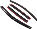 Outside Mount Window Vent Visors Rain Guards Compatible with Ford Focus Sedan 2008-2011 | Side Window Wind Deflectors Rain Shields | Black Tinted, 4 Pcs Set, BGWV-173