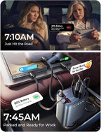 Retractable Car Charger, 84W Car Charger USB C Fast Charger, Cigarette Lighter USB Charger Adapter, Car Accessories Birthday Gifts for Men Women Dad Mom Husband, for iPhone 17 16 15 14 13 12 11