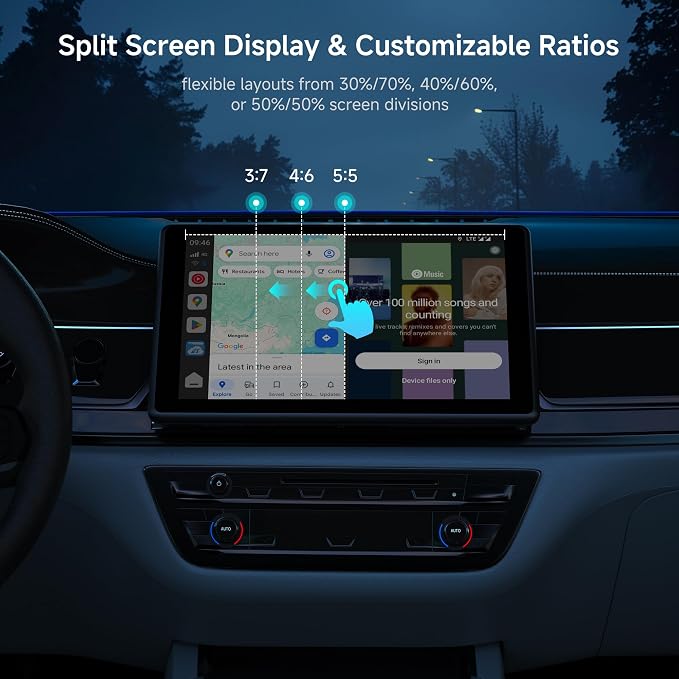 Wireless CarPlay&Android Auto Adapter Magic AI Box with 4G LTE | 8GB+128GB, GPS, Full Android OS, Gemini 3.0, Compatible with Wired Factory CarPlay&Android Auto, Support for YouTube/Netflix