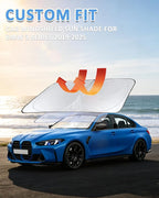 for 3 Series Windshield Sun Shade Sunshade Fits BMW 2019-2025 2026 3 Series/ F30/ F31/ F80/ M3 for BMW 328i 335i 320i 330i 325i Windshield Cover Window Shield Protector Sun Visor Accessories
