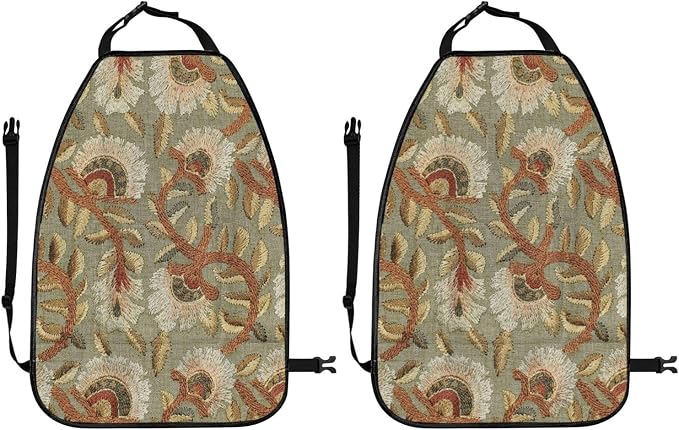 William Morris Detail Car Seat Back Kick Protectors Kick Mats With Storage Pockets For Vehicles To Protect From Dirt Mud Scratches 2 Pack