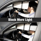 Sun Visor Extender for Car, Sun Blocker with Magnetic Sunglass Holder Hanger Clip, Ticket Card Organization Pouches, Side Sunshade Visor Organizer Accessories, Black