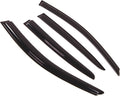 WD2-211 Dark Smoke 4 Pcs Set Window Visor (Outside Mount) Deflector Rain Guard Compatible with 2008-2012 Honda Accord Sedan