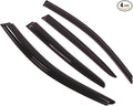 Outside Mount Window Vent Visors Rain Guards Compatible with Honda Accord Sedan 2008-2012 | Side Window Wind Deflectors Rain Shields | Black Tinted, 4 Pcs Set, BGWV-211