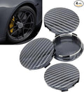 4PCS Car Wheel Hub Center Caps, 2.36" OD 2.2" ID Wheel Center Caps, Carbon Fiber ABS Snap-in Rim Hub Cover, Rustproof Center Caps for Rims, Universal Wheel Hub Decoration (Carbon Fiber)