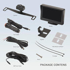 Backup Camera System with License Plate Backup Reverse Camera, Easy Installation, Plug & Play, DIY Guide Lines, 150° Wide Angle, Night Vision, IP69K Waterproof, Optional Dual Bracket K4302