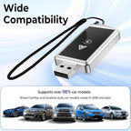 2-in-1 Wireless CarPlay & Android Auto Adapter | Converts Wired to Wireless, Plug & Play, Compatible with 2018+ Cars, Includes Lanyard, For iPhone and Android Phones