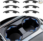 Car Cup Holder Insert 6 Pack, Curved Leaf Cup Holder Expander Anti Slip Pad, Silicone Car Cup Holder for Reducing Vibration and Noise, Fits Round Cup Holders for Most Cars Trucks SUVs
