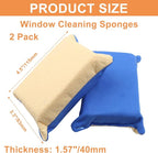 2pcs Windshield Defogger Sponge - Quick Anti-Fog & Non-Scratch Cleaning Tools for Car Windows & Mirrors, Blue