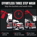 Pro 50 Touchless One Step Car Wash Detergent Soap Concentrate No Brushing, Commercial Grade Professional Auto Foam Cleaner Also Great for Trucks & Tractors