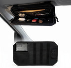 Visor Organizer, Car Sun Visor Organizer for Trucks & Auto, Tactical Molle Visor Panel with Large Capacity Storage, Keep Car Accessories Neat, Fits SUV Sedan Off-road Vehicles, Black,12.8x7x1.2 Inch