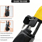 Car Steering Wheel Lock, Reliable Club Steering Wheel Lock Anti-Theft Device with 3 Keys, Max 17 Inch Length, Fits Most Vehicles, Trucks, SUVs, Vans, Golf Car Security Device - Yellow