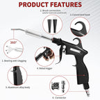 High Pressure Car Interior Cleaning Gun Interior Dryer Hair Dryer Car Detail Gun Fast Drying Blows Away Dust and Dirt Using Air | Car Detailing Tools for Quickly Blowing Out Debris and Dust Air-Powered