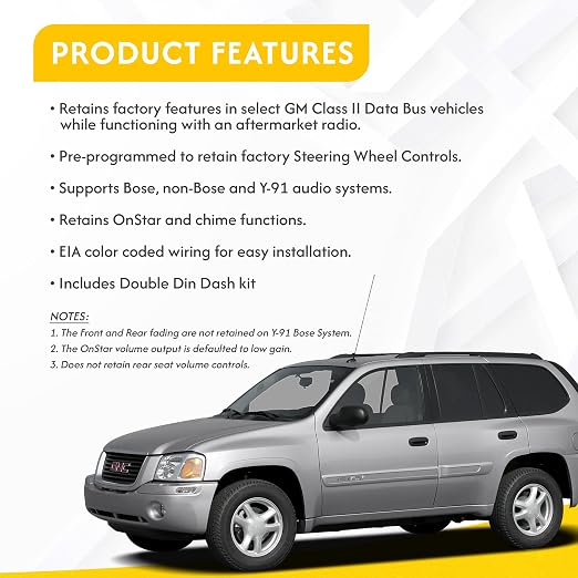 Interfacing Solutions DKGM15 Onstar Radio Replacement Interface W/ Swc Retention Video Switcher & D. Din Dash Kit - Gm Clas