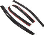 Outside Mount Window Vent Visors Rain Guards Compatible with Toyota Corolla Sedan 2009-2013 | Side Window Wind Deflectors Rain Shields | Smoke Tinted, 4 Pcs Set, DGWV-422