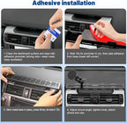 Metal Dashboard Phone Holder: Fits Toyota 4Runner 2010–2024 - Magnetic Dashboard Phone Mount - 2 Installation Ways with Adhesive & Screw Mount