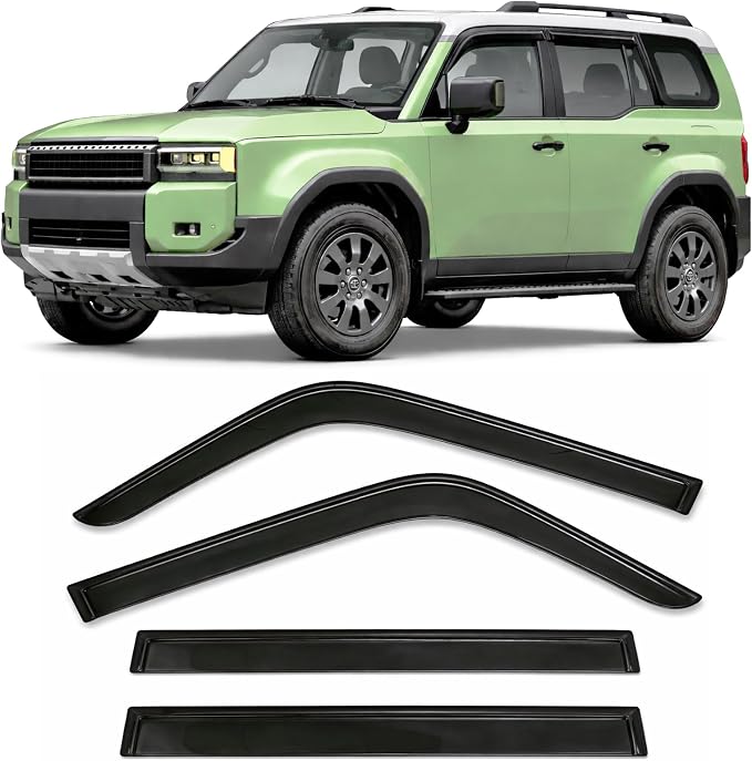 2024-2026 Tape-On Side Window Rain Guards for Toyota Land Cruiser Visor Deflectors First Edition 1958 J250 2025