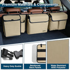 Deluxe Trunk and Backseat Organizer for Medium or Large Size SUVs & RVs, Detachable Storage Modules with Built-in Cooler, Patent Pending