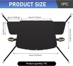 All-Season Car Windshield Frost Shield, Heat Blocking Car Windshield Weather Cover with Reflective Strips, Adsorption Design Front Window Ice Snow Shield, Universal for Most Cars (Black)