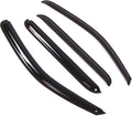 WD2-340 Dark Smoke 4 Pcs Set Window Visor (Outside Mount) Deflector Rain Guard Compatible with 2005-2016 Nissan Frontier Crew Cab