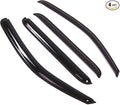 Outside Mount Window Vent Visors Rain Guards Compatible with Nissan Frontier Crew 2005-2016 | Side Window Wind Deflectors Rain Shields | Black Tinted, 4 Pcs Set, BGWV-340