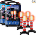 XTREME STP LED Road Flares, Emergency Road Flares for Vehicles, Car Flares with 3 Alert Modes, Magnetic Base, Foldable Stand, Emergency Roadside Lights, Visible Up to 1 Mile, White Flashlight