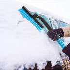2 in 1 Extendable Snow Brush with Ice Scraper for Car Windshield, 33 Inch Car Window Scraper & Foam Snow Removal Brush for SUV, Heavy Duty Snow Cleaner for Truck Van, 360° Pivoting Head