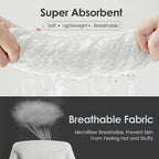 Microfiber Bath Towels Set of 2, 30 in x 60 in, Oversized, Ultra Soft, Super Absorbent, Fast Drying, No Fading Large Bathroom Towel Set for Sport, Travel, Fitness, SPA,Yoga (Coral Fleece - White)