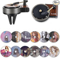 Record Player Car Air Freshener Vent Clip, 12PCS Vintage Album Style Refill Pads, Air Freshener Car Decor Accessories, Fresh Linen Scent Air Fresheners for Car, Music Lovers Gifts