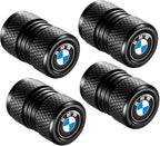 Tire Valve Stem Caps, Compatible with BMW Series Stem Cap Universal Car Air Cover Car Accessories for Cars, SUV, Truck, Motorcycles 4pcs （Black）