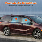4pcs Smoke Tint Window Visors Compatible with 2018-2025 Honda Odyssey, Set of 4 Front+Rear Sun Rain Guard Vent Outside Mount Tape On Style Acrylic